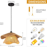 Farmhouse kitchen island light dark brown pendant light rattan hallway light