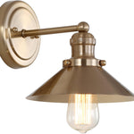 1-light vanity light brass gold hallway light metal bathroom light