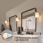 Led bedroom light gold wall light iron wireless light