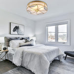 4 lights ceiling light glass fixture light metal bedroom lamp