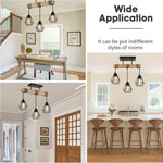 3-lights hallway light black pendant light wood, metal kitchen light