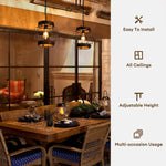 Farmhouse hallway light brown pendant light wood metal kitchen light