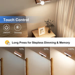 Set of 2 wireless light black walnut wall light wood, aluminum entryway light