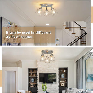 3-lights kitchen light nickel entryway light metal, ‎iron ceiling lamp