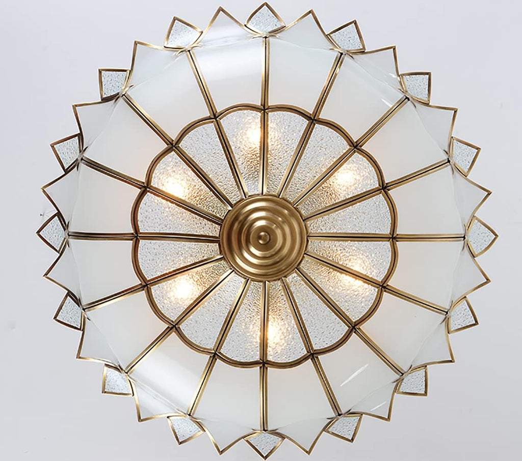 6 lights hall light gold & white ceiling light copper fixture light