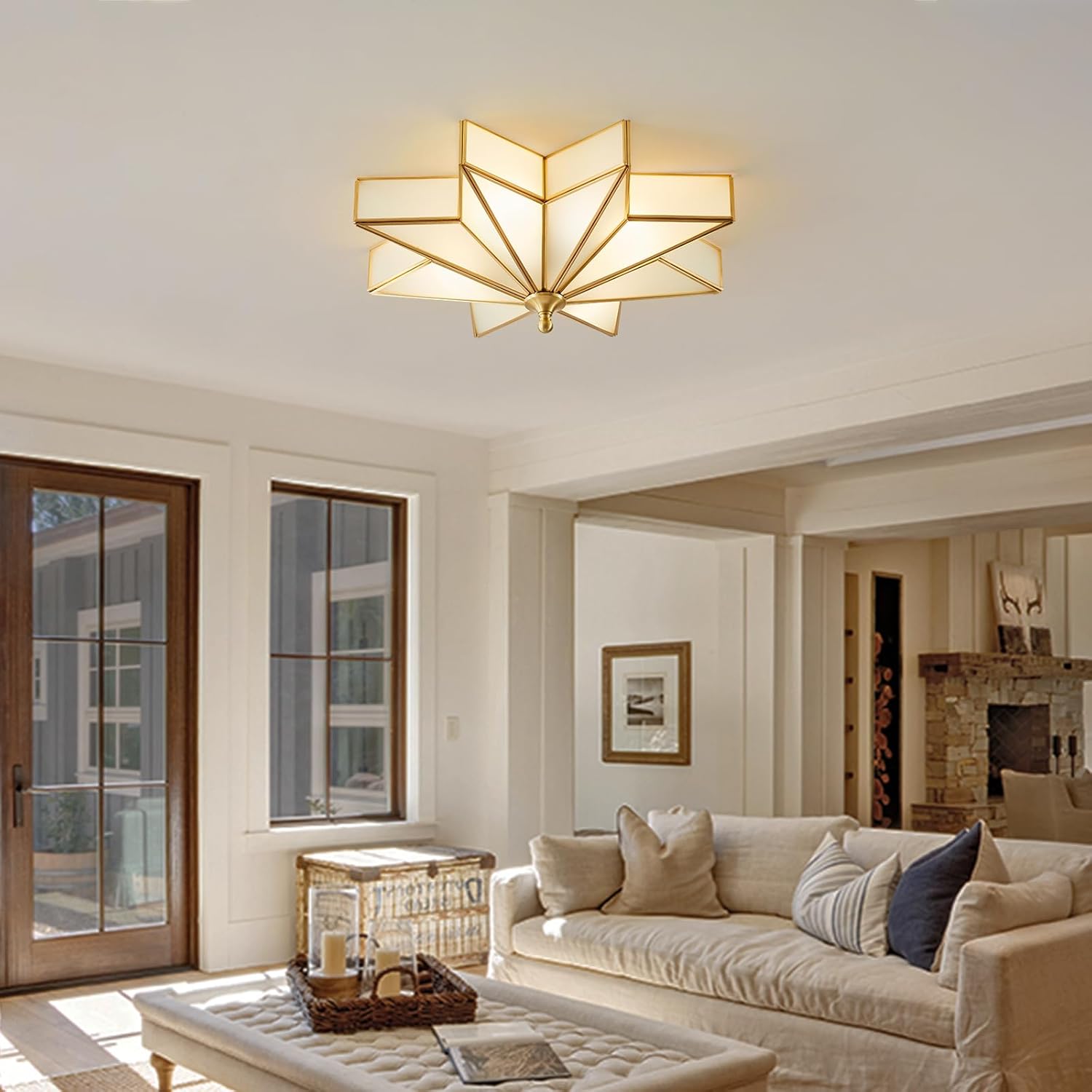 19.5 inch ceiling light gold kitchen light brass interior light