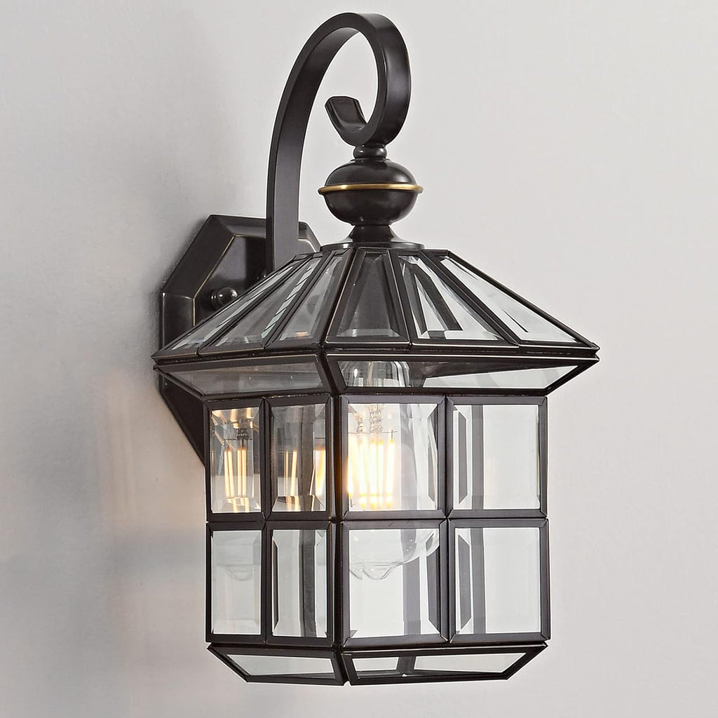 13.4 inch wall lights bronze mount light glass, copper porch light