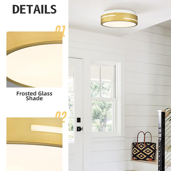 2-light hallway light gold ceiling light glass kitchen light