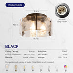 3 bulb ceiling light black kitchen light glass, iron, metal entryway light