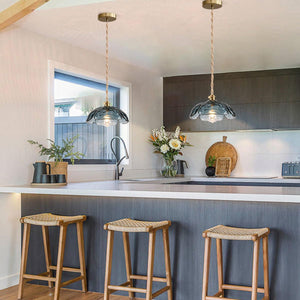 1-light pendant light blue kitchen light brass, glass bedroom light