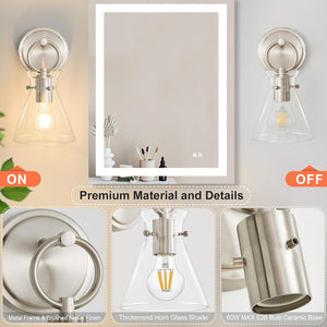 1 pack vanity light nickel wall light glass,metal kitchen light