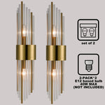 2-light wall light gold vanity light stainless steel bathroom light