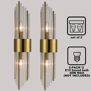 2-light wall light gold vanity light stainless steel bathroom light
