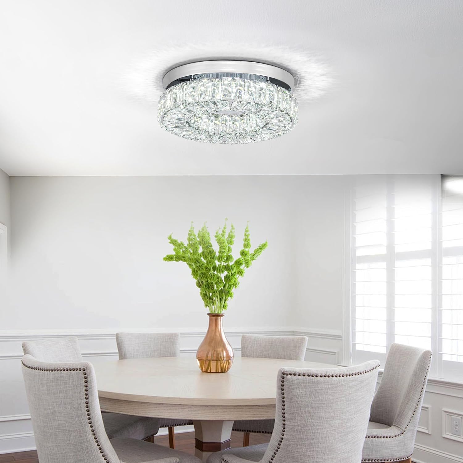 11.8 led ceiling light silver mount light metal chandelier light