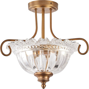2-bulb flush mount light brass ceiling light glass, metal kitchen light