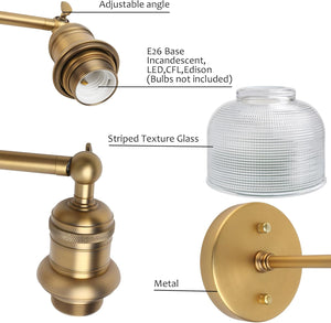 1-light wall light antique hallway light glass & metal vanity light