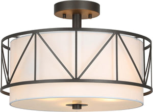 16 inch bedroom light bronze ceiling light iron+fabric drum light