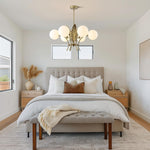 6 light chandelier light white pendant light flush metal mount light