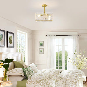 Modern flush mount light gold hallway light metal ceiling light