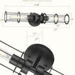 2 light vanity light black cylinder light metal wall light