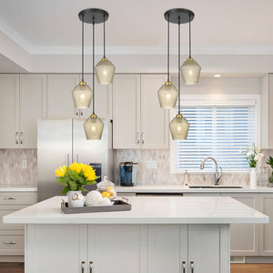 3-light hanging light cognac glass pendant lights glass decoration light