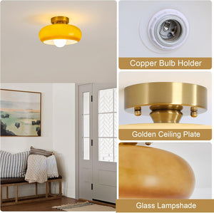 11.02 inch bedroom light brown ceiling light glass kitchen light