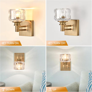 Antique vanity light brass bathroom light metal wall light