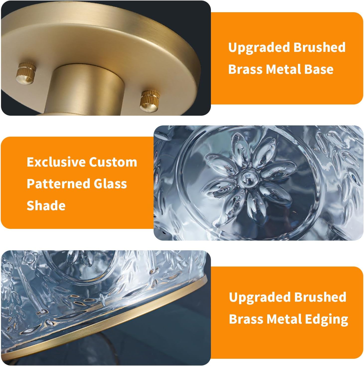 Vintage flush mount light gold hallway light metal bathroom lights