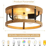 2-light kitchen light wood ceiling light metal hallway light