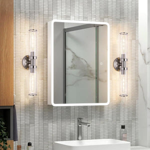2 light vanity light nickel hallway light glass, metal wall light