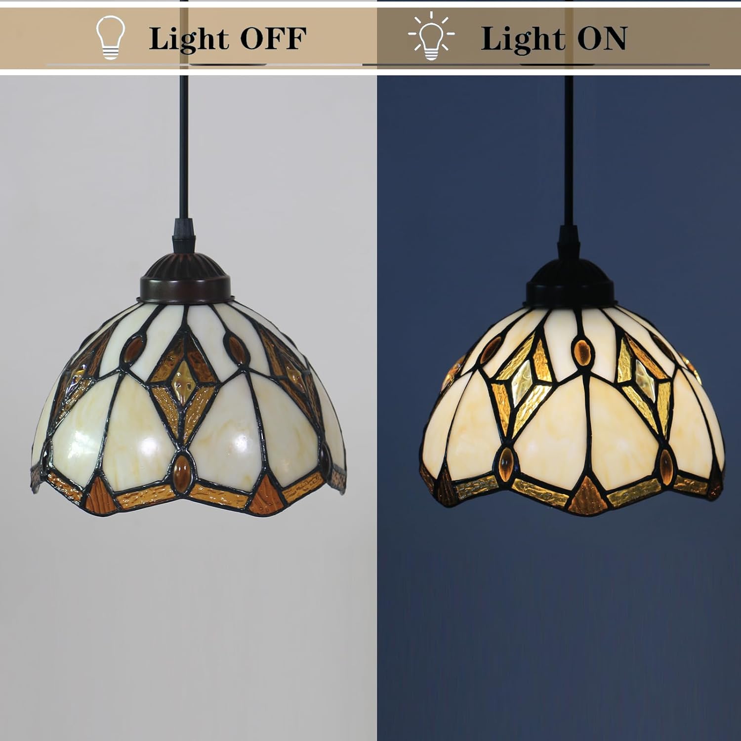 Tiffany pendant light black hanging lamp glass ceiling light