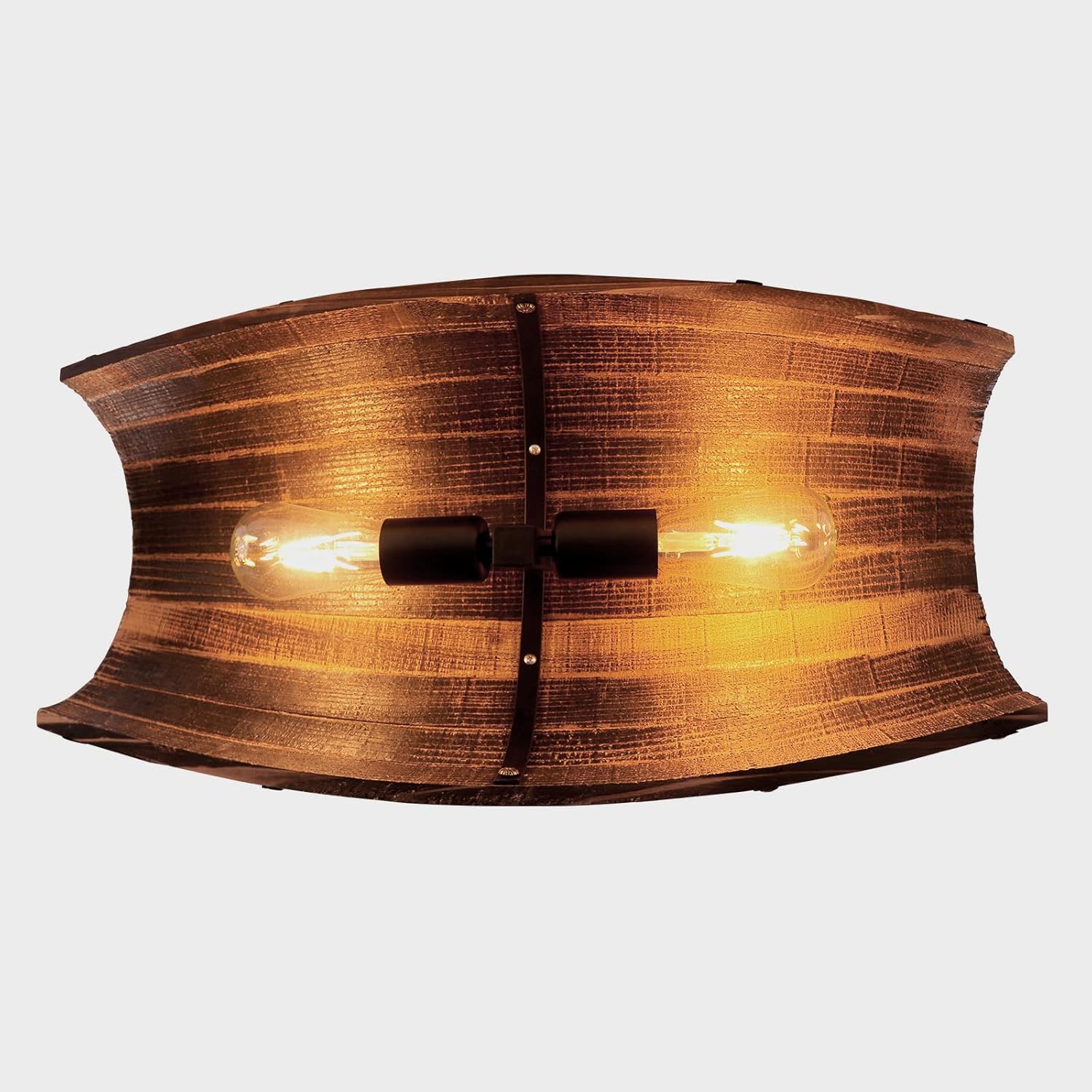 Antique hanging light dark brown pendant light wood, metal ceiling lamp