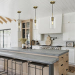 Modern pendant light brass island sink light brass glass hallway light