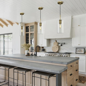 Modern pendant light brass island sink light brass glass hallway light