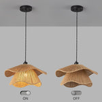 Farmhouse kitchen island light dark brown pendant light rattan hallway light