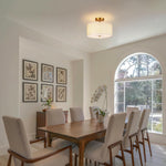 3-light ceiling light deep brown dining light linen bedroom light