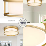 12 inch modern ceiling light fixture glass round ceiling lamp with gold finish