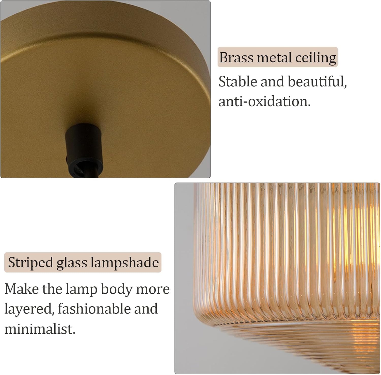 Adjustable size bar light amber hanging lamp glass pendant lights