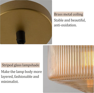 Adjustable size bar light amber hanging lamp glass pendant lights