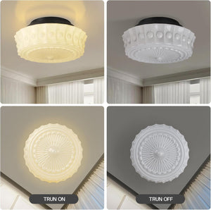 4 led bulbs ceiling light milk white hallway light glass, metal bedroom light
