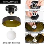 Modern dining room light dark green kitchen light glass ceiling light