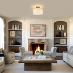 3-light ceiling light deep brown dining light linen bedroom light