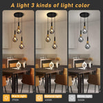 3-light pendant light black and gold kitchen light glass, acrylic hanging light