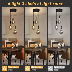3-light pendant light black and gold kitchen light glass, acrylic hanging light