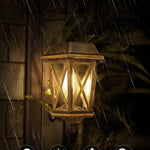Led 2 pack wall light bronze solar powered light glass, metal garden light