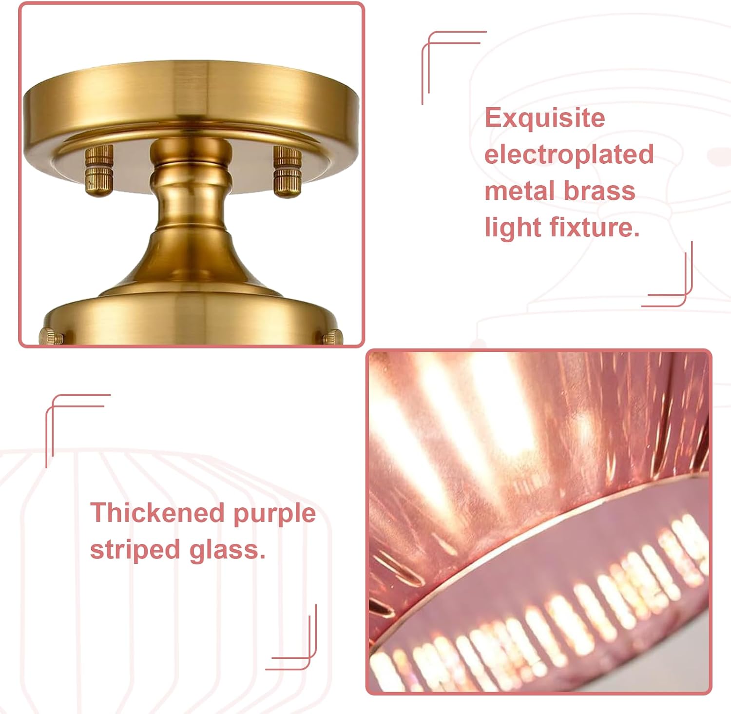 1-light ceiling lamp purple hallway light glass,iron foyer light