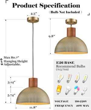 12 inch hanging lamp brushed brass pendant light metal hallway light