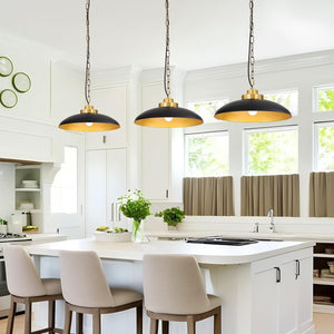 Farmhouse pendant light black and gold dining rooms light metal living rooms light