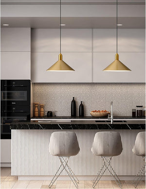 13.8 inch pendant light gold hanging lamp metal hallway light