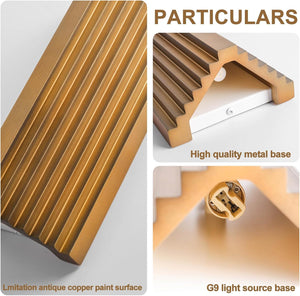 Led mount light brown wall lights metal corridor light